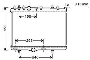 Радіатор охолодження PEUGEOT 301 / CITROEN DS3 / CITROEN DS5 2000-2020 г.