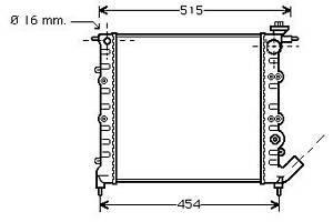Радіатор охолодження RENAULT 19 (B/C53_) 1985-2001 г.