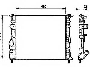 Радиатор охлаждения Renault Kangoo 1.2i 97- NRF 58192 на RENAULT KANGOO (KC0/1_)