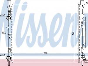 Радіатор охолодження RENAULT KANGOO II (08-) (вир-во Nissens) NISSENS 637623 на RENAULT KANGOO BE BOP (KW0/1_)