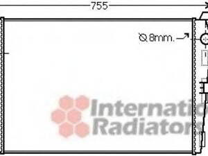 Радіатор охолодження RENAULT MEGANESCENIC (вир-во Van Wezel) VAN WEZEL 43002458 на RENAULT FLUENCE (L30_)