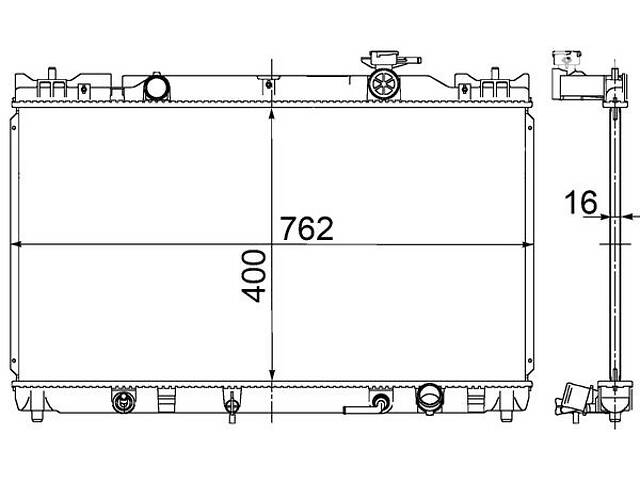 Радіатор охолодження TOYOTA CAMRY (_V4_) / TOYOTA SOLARA (_V3_) 2001-2014 г.