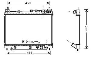 Радіатор охолодження TOYOTA ECHO (_P1_) / TOYOTA YARIS (_P1_) 1999-2006 г.