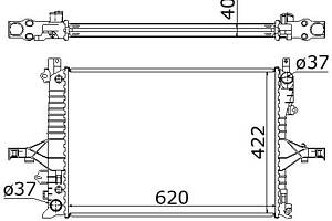 Радіатор охолодження VOLVO V70 (285) / VOLVO S80 (184) 1997-2010 г.