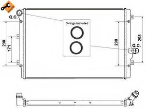 Радіатор охолодження VW Caddy III 1.62.0TDI 10- (AT+- AC) NRF 53425 на VW PASSAT (362)