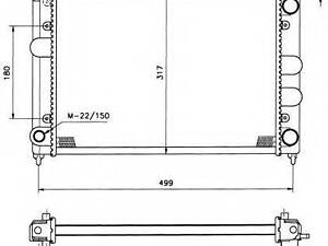 радіатор охолодження VW Golf III 77- (317x430x20) NRF 529505 на VW RABBIT I кабрио (155)