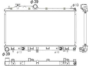 Радіатор охолодження двигуна Subaru Forester SH 08-12 АКПП/МКПП; 686X342X25 Koyorad з/без конд.