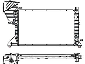 Радиатор охлаждения двигателя Mercedes Sprinter 00-06 Fps МКПП; 680X406X42; (2.2 CDI / 2.7 CDI)