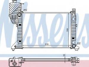 Радіатор охолоджування NISSENS 62687A на MERCEDES-BENZ SPRINTER 2-t автобус (901, 902)