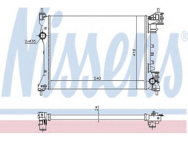 Радиатор охлаждения NISSENS 630753 на FIAT PRATICO с бортовой платформой/ходовая часть (263) - Фото 1