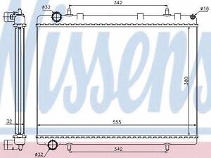 Радіатор охолоджування NISSENS 63601 на CITROËN C4 I (LC_)