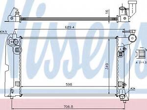 Радіатор охолоджування NISSENS 64648A на TOYOTA RUNX (ZZE12_, NDE12_, ZDE12_)