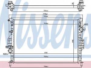 Радиатор охлаждения NISSENS 66863 на FORD ESCAPE II (DM2)