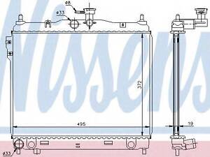 Радіатор охолоджування NISSENS 67495 на HYUNDAI CLICK (TB)