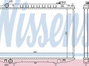 Радіатор охолоджування NISSENS 68721 на NISSAN NAVARA (D22)