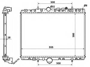 Радиатор охлаждения NRF 58352 на PEUGEOT 406 седан (8B)