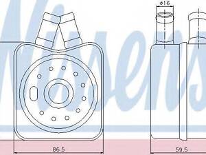 Радиатор оливный First Fit NISSENS 90608 на VW CADDY III фургон (2KA, 2KH, 2CA, 2CH)