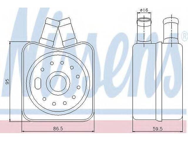 Радиатор оливный First Fit NISSENS 90608 на VW CADDY III фургон (2KA, 2KH, 2CA, 2CH) - Фото 1