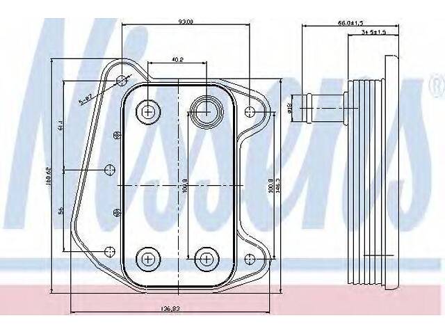 Радіатор оливний First Fit NISSENS 90622 на MERCEDES-BENZ C-CLASS T-Model (S203) - Фото 1