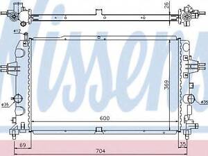 Радіатор OP ASTRA H(04-)1.6 i 16V TURBO(+)[OE 1300 286] NISSENS 63121 на OPEL ZAFIRA B Van