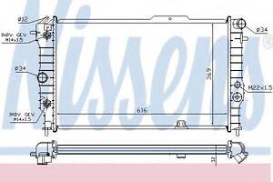 Радіатор OP CALIBRA(90-)2.0 i(+)[OE 1300 133] NISSENS 630641 на OPEL VECTRA A Наклонная задняя часть (88_, 89_)