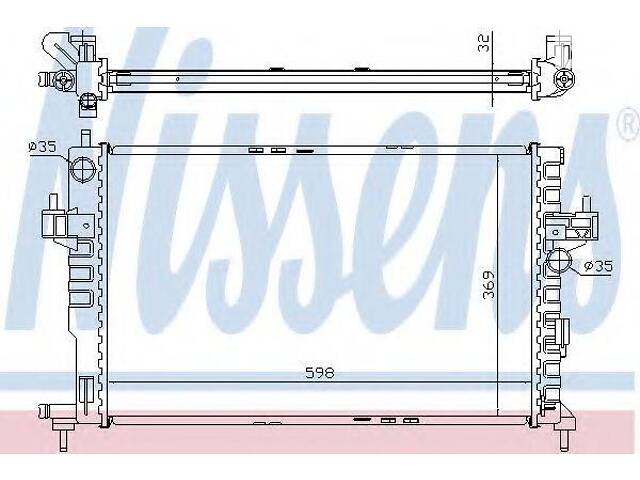 Радіатор OP COMBO(00-)1.7 DTi(+)[OE 9196694] NISSENS 63009A на OPEL VITA C (F08, F68)