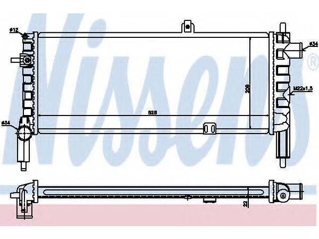 Радіатор OP CORSA A(82-)1.2(+)[OE 1300 016] NISSENS 63287 на OPEL CORSA A TR (91_, 92_, 96_, 97_)