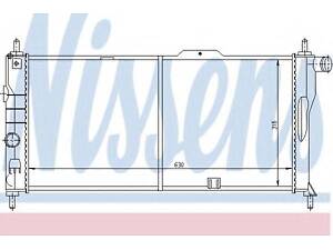 Радіатор OP KADETT E(84-)1.6 D(+)[OE 1300 126] NISSENS 632731 на OPEL KADETT E Наклонная задняя часть (33_, 34_, 43_, 44