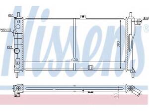 Радіатор OP KADETT E(84-)1.6(+)[OE 1302 029] NISSENS 632741 на OPEL KADETT E Наклонная задняя часть (33_, 34_, 43_, 44_)
