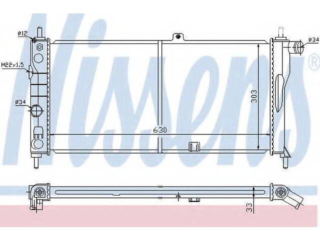 Радіатор OP KADETT E(84-)1.6(+)[OE 1302 029] NISSENS 632741 на OPEL KADETT E Наклонная задняя часть (33_, 34_, 43_, 44_)