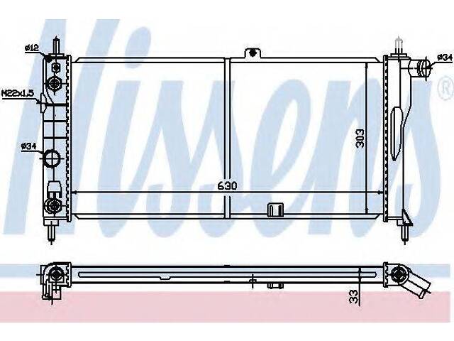 Радіатор OP KADETT E(84-)1.6(+)[OE 1302 030] NISSENS 632751 на OPEL KADETT E Наклонная задняя часть (33_, 34_, 43_, 44_)