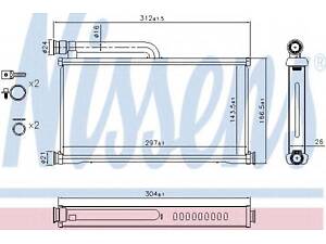 Радіатор опалення NISSENS 70233 на AUDI A6 седан (4F2, C6)