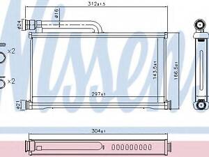 Радиатор отопления NISSENS 70233 на AUDI A6 седан (4F2, C6)