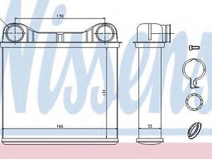 Радіатор опалення NISSENS 72049 на MERCEDES-BENZ R-CLASS (W251, V251)