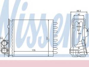 Радіатор опалення NISSENS 76512 на DACIA LOGAN пикап (US_)