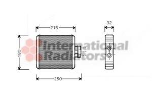 Радіатор опалювача POLO4/IBIZA4/FABIA 02- (Van Wezel)