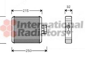 Радіатор опалювача POLO4/IBIZA4/FABIA 02- (Van Wezel)