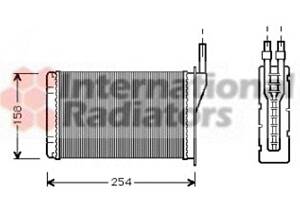 Радиатор отопителя RENAULT EXPRESS/R5/R9/R11 (Van Wezel)