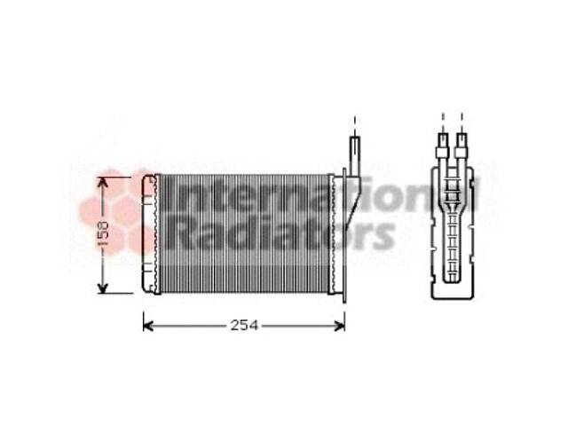 Радіатор опалювача RENAULT EXPRESS/R5/R9/R11 (Van Wezel)