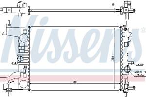 Радиатор OPEL ASTRA J GTC / OPEL ASTRA J (P10) / CHEVROLET CRUZE (J305) 2005-2019 г.