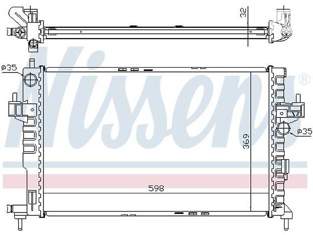 Радиатор OPEL COMBO / OPEL CORSA C (X01) 2000-2012 г.