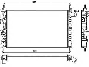 Радіатор Opel Kadett E 1.6 N/S/I 16SV/C16LZ/NZ -89