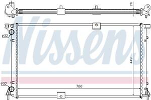 Радиатор OPEL VIVARO A (X83) / RENAULT TRAFIC (EL) / NISSAN PRIMASTAR (X83) 2001-2014 г.