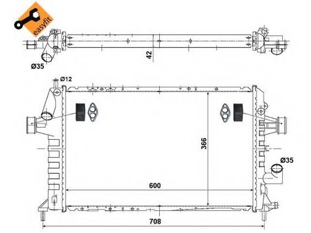 Радіатор основний Opel Astra G 1.7 TD 98- 506616