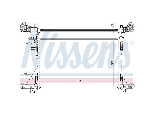 Радиатор основной 2.3DCI 16V 630732 RENAULT Master III 10-; NISSAN NV400 10-21; OPEL Movano B 10-21