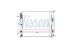 Радиатор основной с кондиционером под МКПП 1.5DCI 8V, 1.6MPI 16V, 1.5CDI 8V FT55562 Renault Kangoo 08-17, Renault Kangoo
