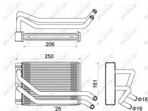 Радиатор отопителя, HYUNDAI Santa Fe 2.0 CRDi 08-2000>