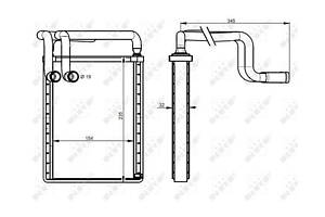 Радиатор отопителя 54336