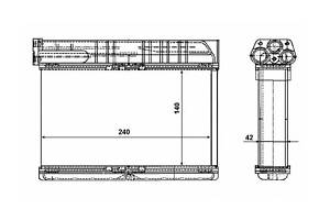 Радіатор обігрівача салону 54235