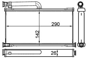 Радиатор отопления AUDI A6 C6 (4F5) / AUDI A6 Allroad C6 (4FH) 2004-2011 г.